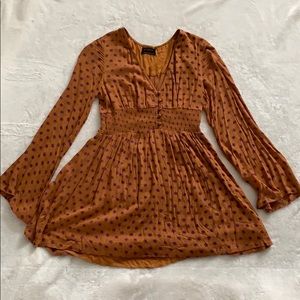 Urban Outitters Button Front Long Sleeve Dress